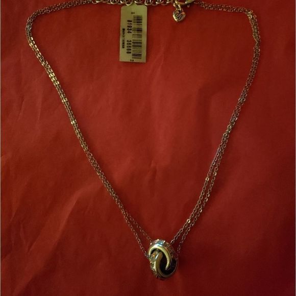 Brighton SPECTRUM RINGS Double Silver Swarovski Crystals Necklace NWT - Picture 5 of 10